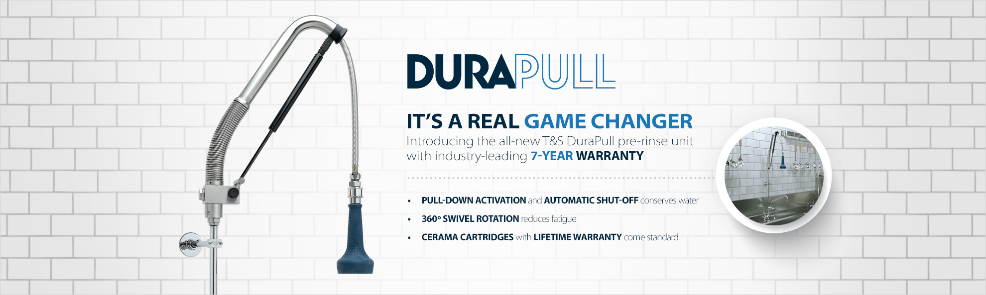 Introducing the all-new T&S DuraPull pre-rinse unit