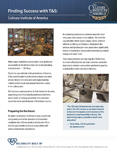 T&S Case Study: Teaching Future Chefs the Importance of Sustainability in Professional Kitchens