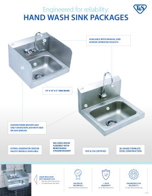 Hand Wash Sink Packages Quick Reference Guide