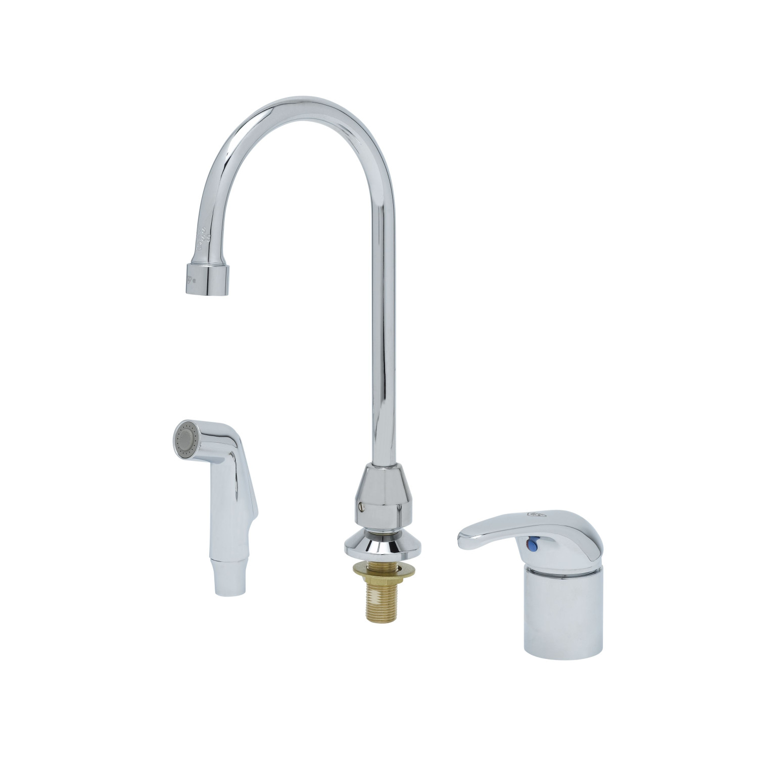 9" Swing Spout, Details about   T&S B-2730-07 Deck Mount Single Lever Faucet with Supply Hoses 