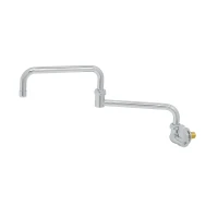 Single Temp, Wall Mount Faucet, Ceramic Cartridge, 18" Double Joint Swing Nozzle w/ Laminar Flow Device, Lever Handle, BSPP Male Inlet