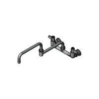 Pot Filler, Wall Mount, 8" Centers, Ceramic Cartridges, 18" Double Joint Nozzle