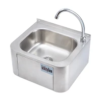 UtilityLine Handsink Assembly, w/ Knee Plate Valve, Gooseneck Faucet, Plastic Drain Kit And Mixing Valve