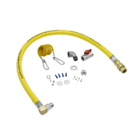 Gas Hose, 1/2" NPT x 36" Long, SwiveLink, Quick-Disconnect, (1) Elbow, (1) Gas Ball Valve, Cable Kit