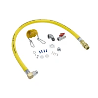 Gas Hose, 3/4" NPT x 72" Long, SwiveLink, Quick-Disconnect, (1) Elbow, (1) Gas Ball Valve, Cable Kit