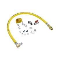 Gas Hose, 1" NPT x 36" Long, SwiveLink, Quick-Disconnect, (1) Elbow, (1) Gas Ball Valve, Cable Kit