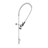 Stainless Steel Single Temperature Pre-Rinse Unit, Deck Mount, Lever Handle